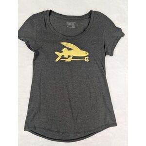 Patagonia Fly Fisher‎ Tee Shirt Women's Size XS Slim Fit Gray
